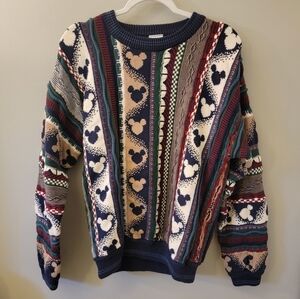 Vintage DISNEY Store Mickey Mouse COOGI Style Sweater Mens Medium